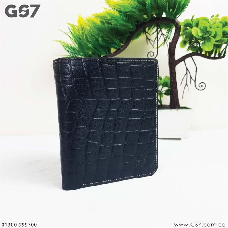GS7 Croco Shaped Bifold Leather Wallet 01