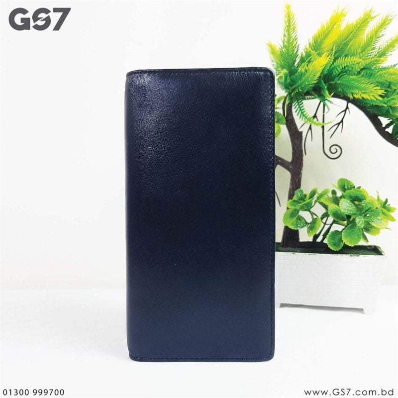 GS7 Premium Plain Leather Long Wallet 01