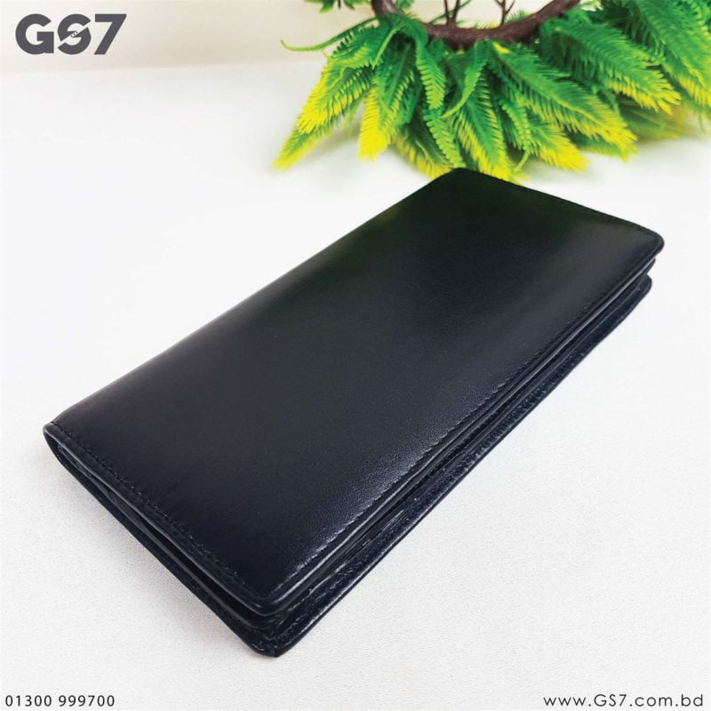 GS7 Premium Plain Leather Long Wallet 03 01